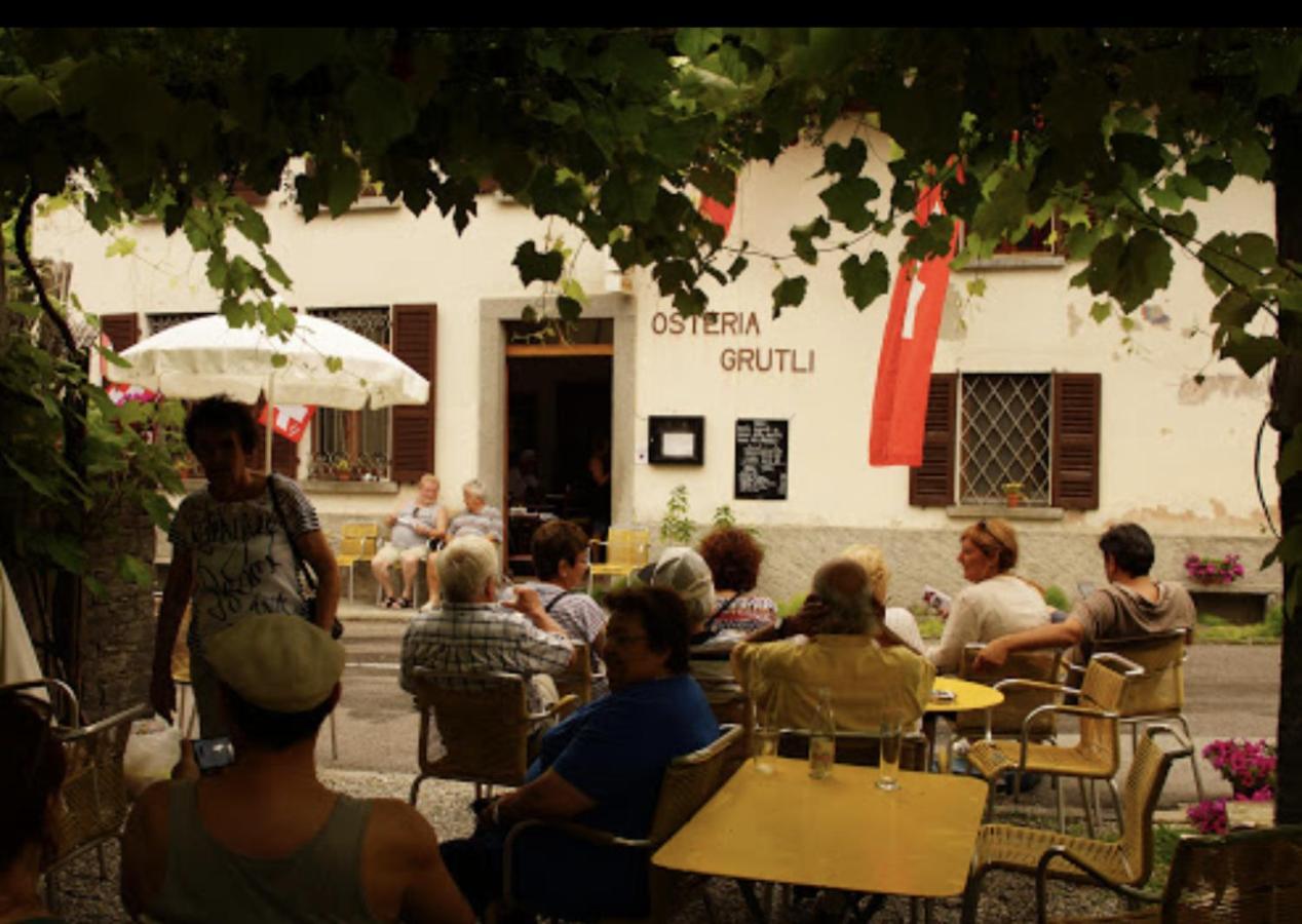 Osteria Gruetli Con Alloggio Borgnone Exterior foto